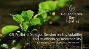 Dialogue session on soy volatility and the sustainability effects of changing price and premiums.